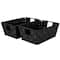 Simplify Small Black Woven Storage Shelf Baskets, 2ct.